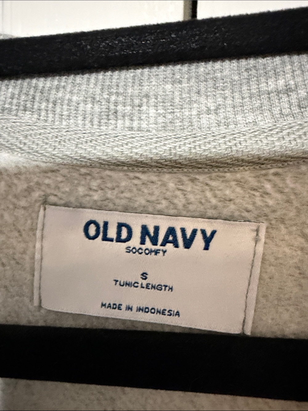 SMALL Old Navy Gray and Black Cozy Tunic Sweatshirt - Picture 2 of 3